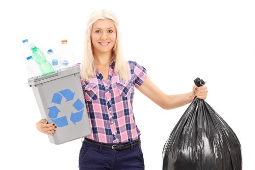 Preparation of the area for skip placement during a household clean-up